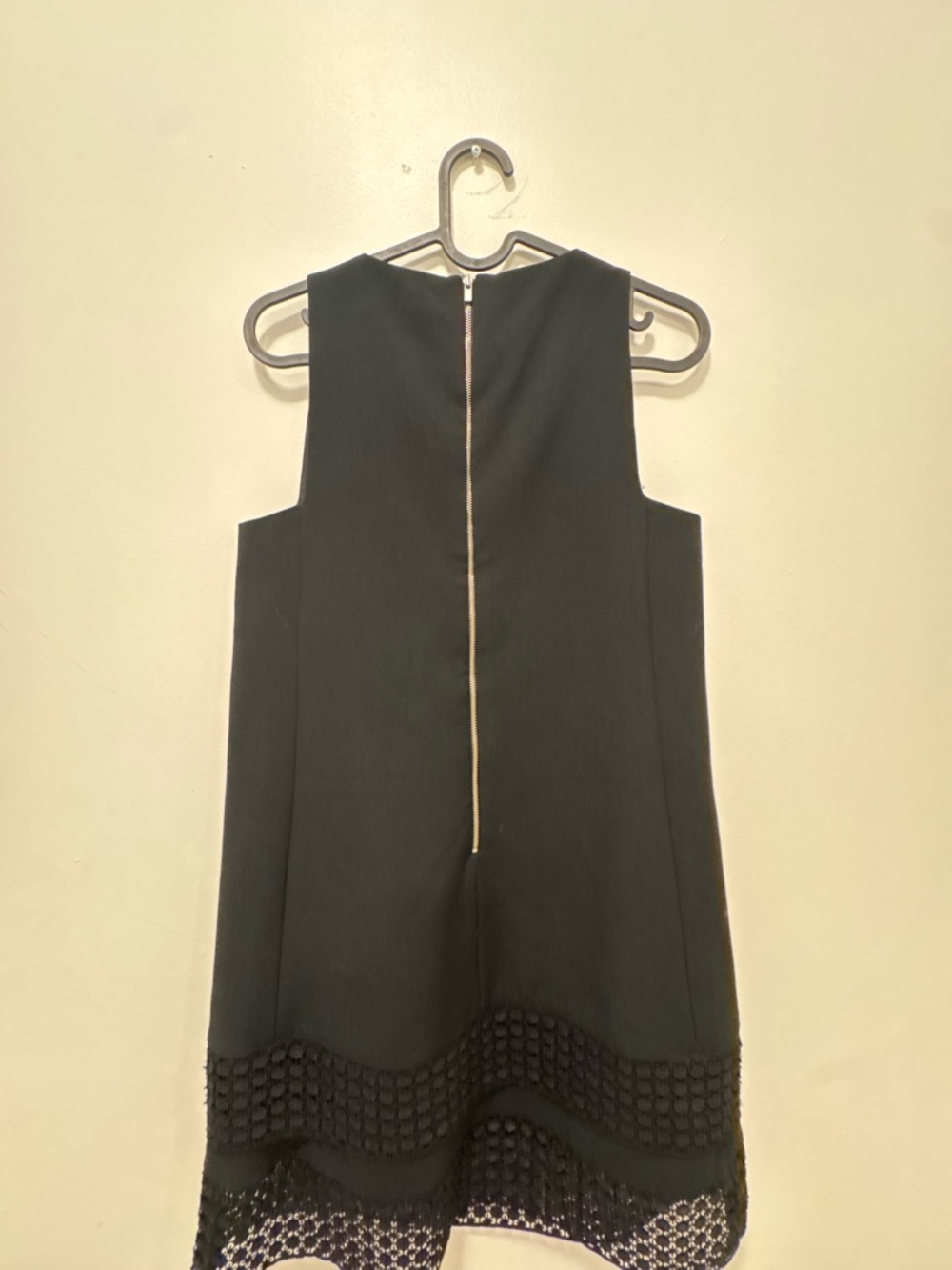 Banana Republic Black Shift Dress | Sleek Sleeveless Minimalist Lace Hem LBD - Picture 7 of 9